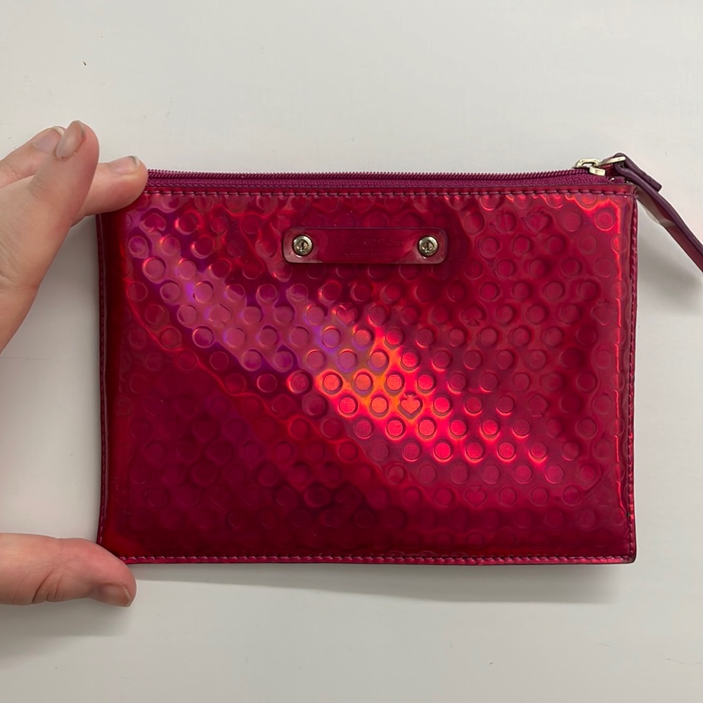 KATE SPADE GLITTER PINK POUCH